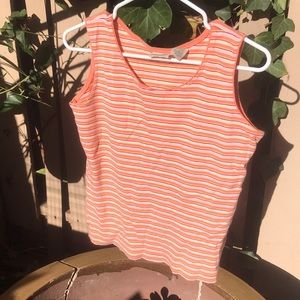 ST. JOHN’s BAY ORANGE AND WHITE VINTAGE TANK 🧡✨